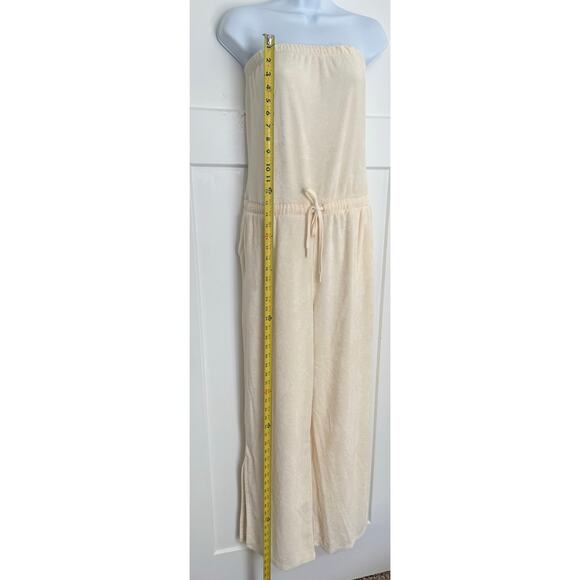 Beyond Yoga Tropez‎ Jumpsuit Women's Size LRG Cream Strapless Top - Picture 5 of 11